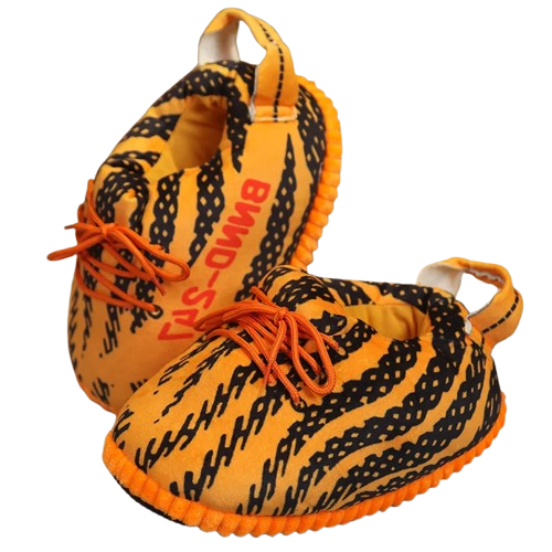 Fluffy Oramge Sneaker Slippers