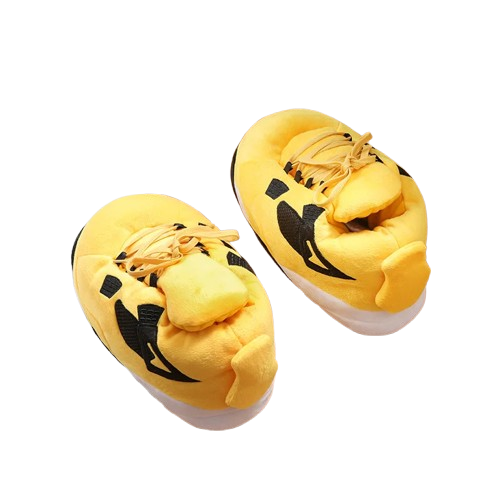 Fluffy Yellow Slippers Basketball